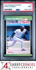 1989 DONRUSS ROOKIES #6 DEION SANDERS RC YANKEES PSA 9