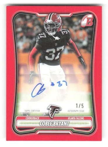 2026 Topps Autographs Red #203 Cobee Bryant Auto 1/5 Falcons