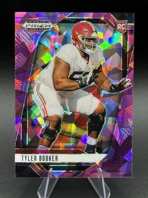 2025 Panini Draft Picks Tyler Booker #140 RC Purple Cracked Ice 101/199 Cowboys
