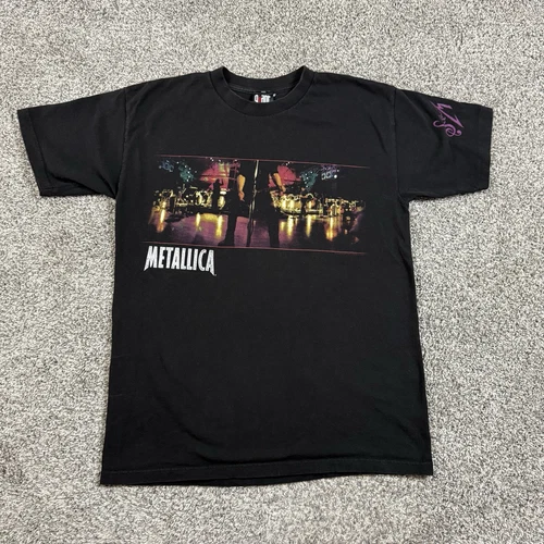 Mens Metallica S&M Concert Band T Shirt Size L Black 1990s vintage concert t-shirt, vintage, single stitch, B+ condition