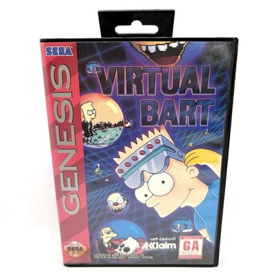 Sega Genesis Virtual Bart Simpsons 1994 Sega Genesis Complete CIB Authentic