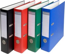 Image of A4 Lever Arch File 75mm Spine, Pack of 20, Assorted Colours, PP