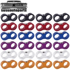 4x Hose Separator Oil Fuel Line Fitting Adapter Mounting Clamps 6AN 8AN 10AN