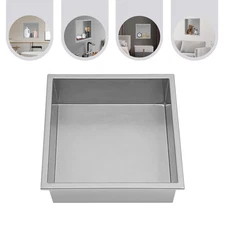 Silver Grey 201 Stainless Steel Preformed Recessed Shower Niche Shelf Waterproof