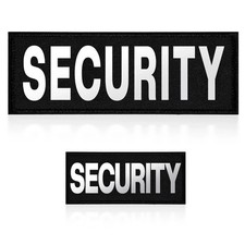 Security Patch, 2 Pcs Reflective Security Hook and Loop Patch for Vest Printe...