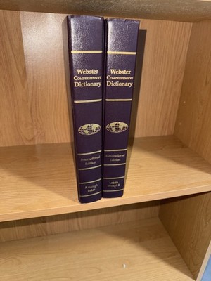 Webster Comprehensive Dictionary | Int'l Edition (1992) 2 Vol Set *VG* GOOD COND