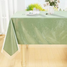 Rectangle Table Cloth 60x140 Inch, Waterproof Wipeable Vinyl Tablecloths Prot...