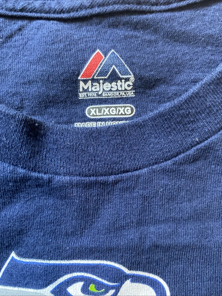 Russell Wilson #3 Seattle Seahawks Fútbol NFL Majestuosa Camiseta Para Hombre XL 2015 Foto 4 de 4