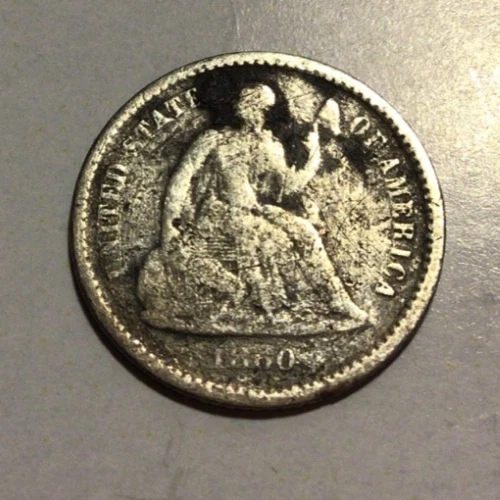 1860-O Seated Liberty Half Dime, AG/G. A181