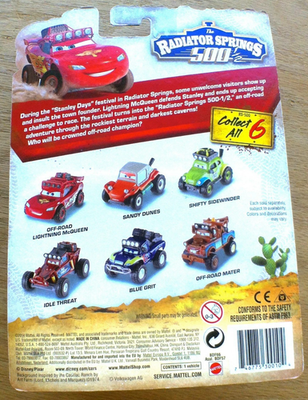 New Mattel Disney Pixar Cars Radiator Springs 500 1/2 Idle Threat
