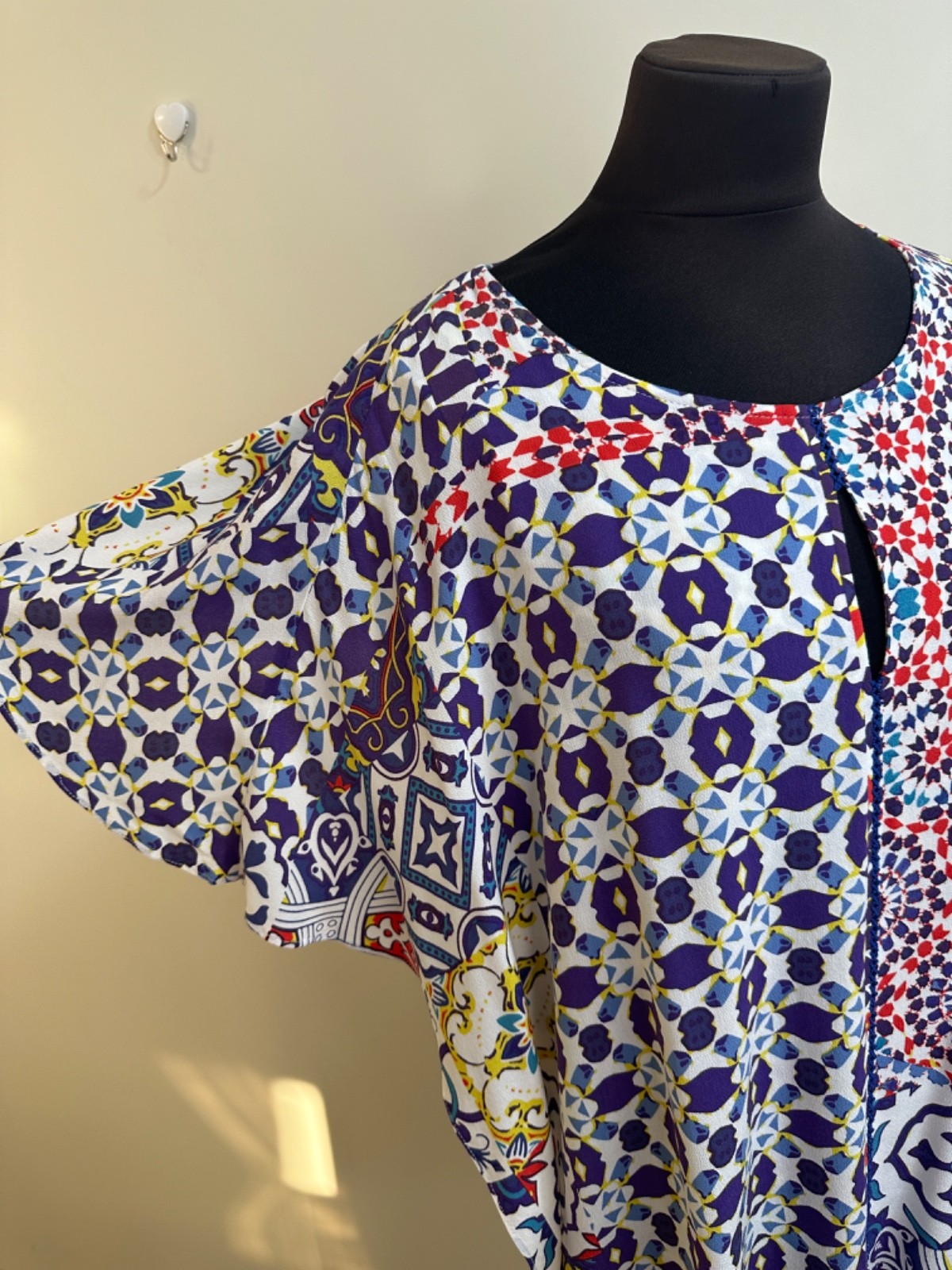 Desigual Tunic Viscose Multicolor Patchwork Print… - image 3