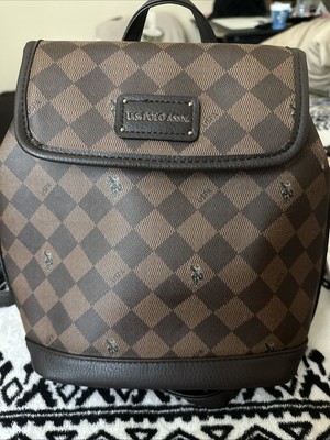 U.S. Polo ASSN. Fix leather Diamond Signature Backpack.