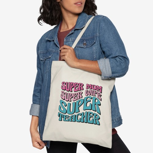 Bolso de Mano Super Mom Super Wife Super Teacher - Imagen 2 de 2