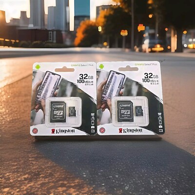 2x 32GB Kingston Micro SD Karte SDHC SDXC Speicherkarte TF Class 10 mit Adapter