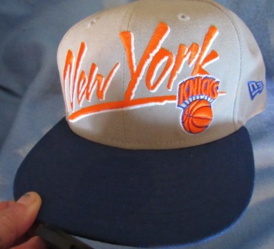 NY NEW YORK KNICKS BASEBALL CAP ORANGE BLUE GRAY