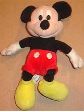 ORIGINAL DISNEY MICKEY MOUSE 9" SOFT PLUSH STUFFED ANIMAL TOY GREAT SHAPE