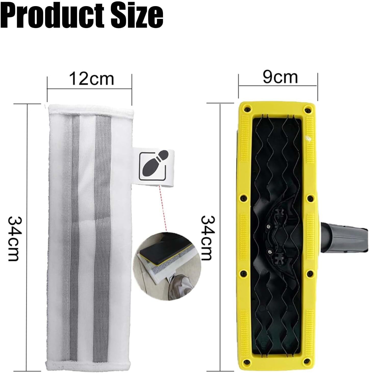 3 Pack Floor Nozzle Microfibre Cloth for Kärcher SC2 SC3 SC4 SC5 Steam Cleaner