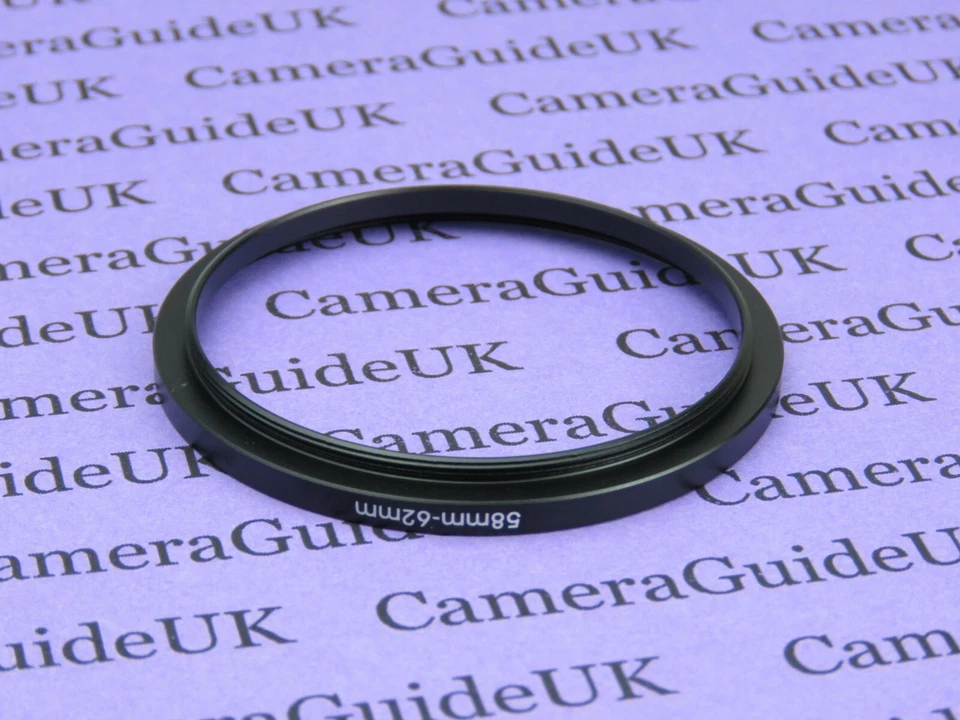 58mm to 62mm Male-Female Stepping Step Up Filter Ring Adapter 58mm-62mm  - Image 2 of 2