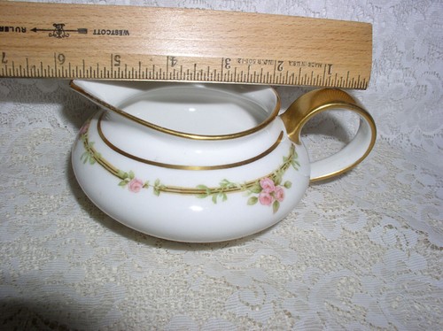 Theodore Haviland Limoges France Schleiger 618 Pink Gold Creamer Small Pitcher - Picture 3 of 5