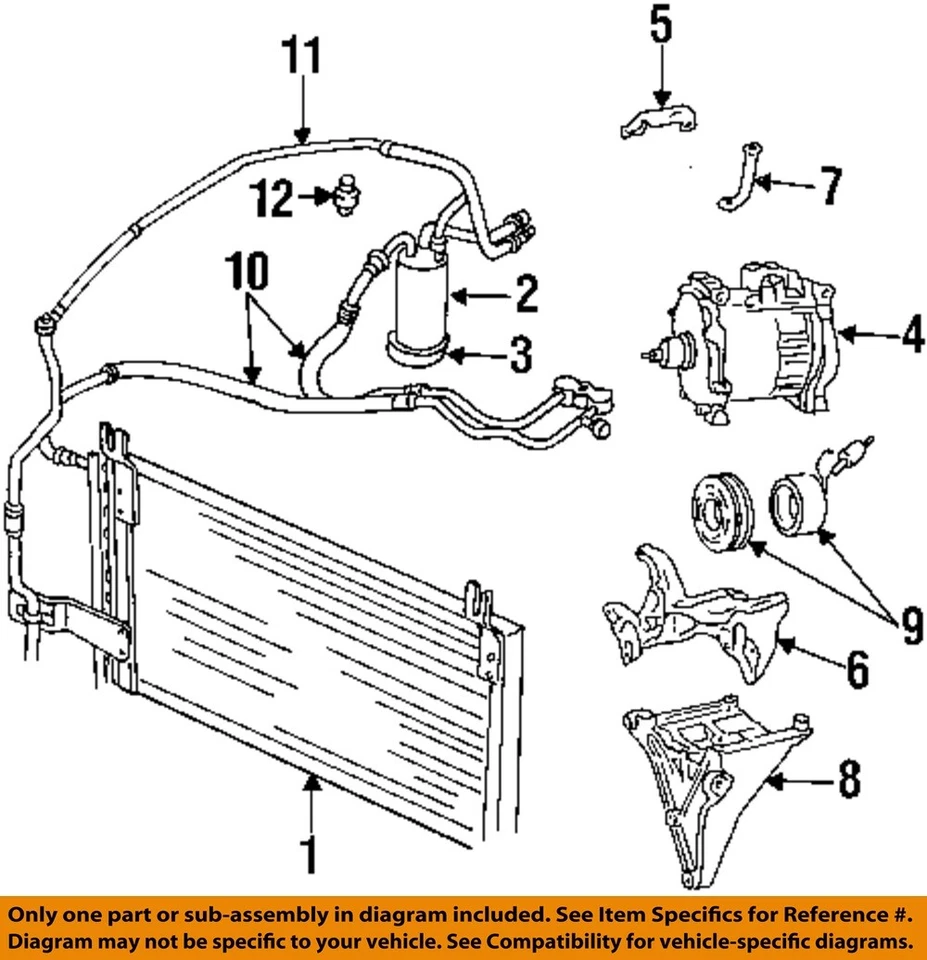 Compresor de aire acondicionado PN 55055540 OEM 1997 1998 1999 2000 2001 2002 Dodge Ram 3500 Foto 3 de 4