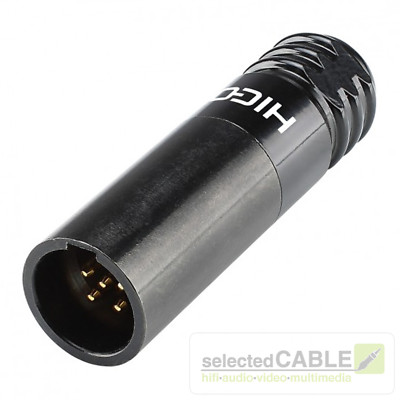 HICON Mini XLR 5-pol Stecker männlich / male / max Kabel-Ø 5,0mm | HI-XMCM5-B