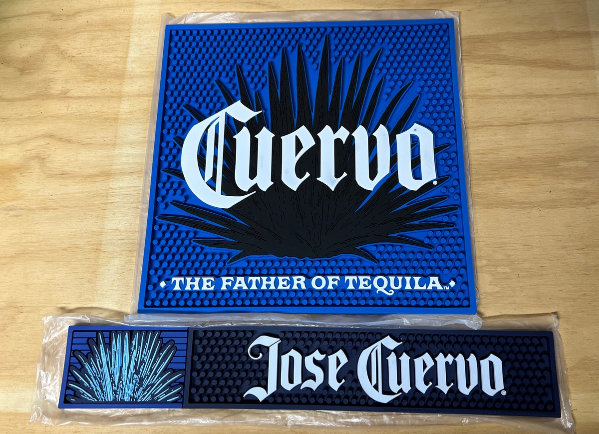 Jose Cuervo 15”x15”+ 21” Bar Spill Mat Blue Set Of 2 -Absolutely 