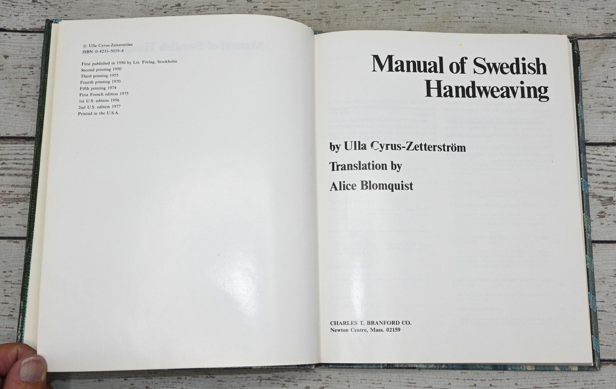 Manuar of Swedish Handweaving 洋書 Manual of Swedish Handweaving