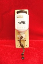 Vecchio Macinacaffè, Macinacaffè Da Parete, Legno-Metallo-Ceramica-Vetro