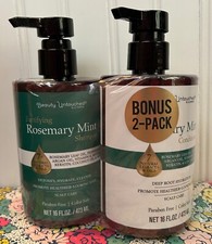 BEAUTY UNTOUCHED SJ CREATIONS FORTIFYING ROSEMARY MINT SHAMPOO CONDITIONER 16oz