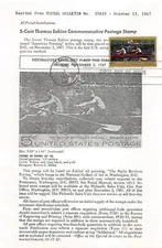 1335 5c Thomas Eakins, Postal Bulletin "official" reprint  [387133]