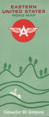 1964 Tidewater Road Map: Eastern United States NOS