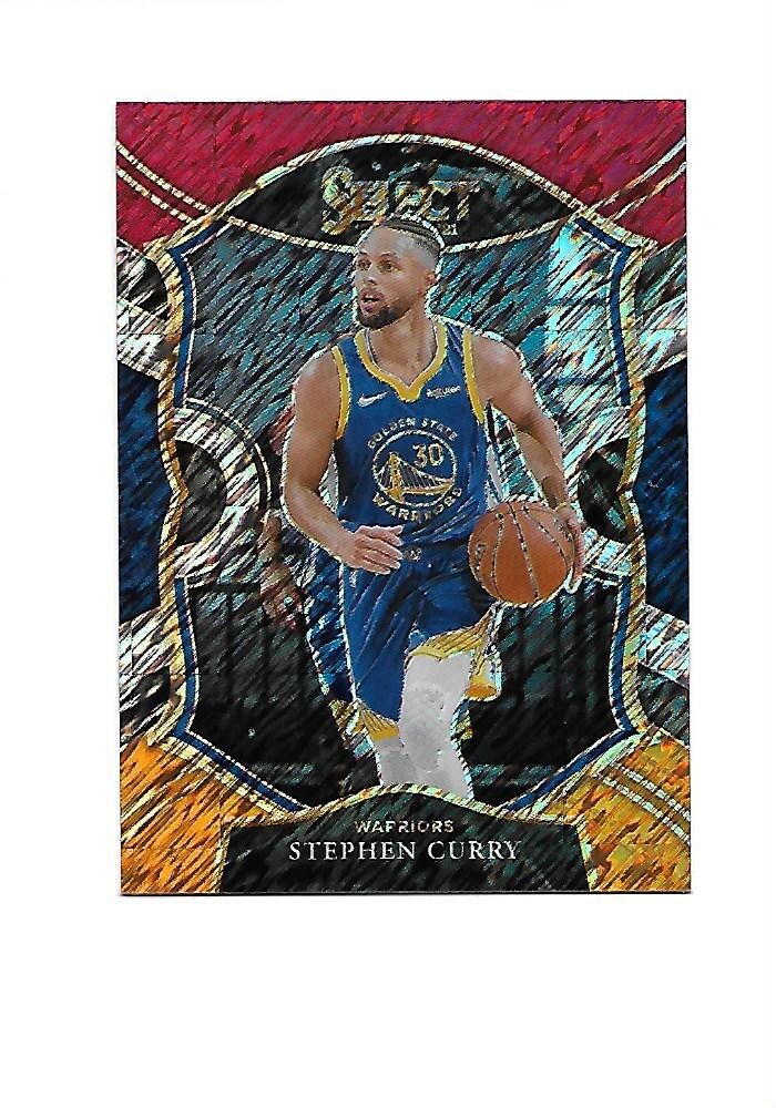 2020-21 PANINI SELECT Red White Orange Shimmer #57 STEPHEN CURRY (Warriors)