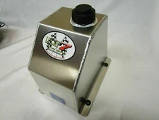 4 QT Aluminum Sprint Fuel Tank Fuel Cell Go Kart Snowmobile Flat Mount Racing