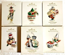 Hallmark ~2006~ THE MERRY BAKERS ~ Keepsake Ornaments ~ Lot Of 6 ~ NEW/OPEN ~ NM