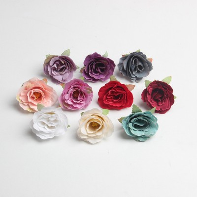 10pcs 5cm Artificial Flower Heads Silk Rose Heads For Wedding