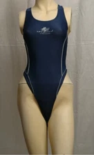 Dark Blue Spandex Thong Leotard for Women Size 8 Small