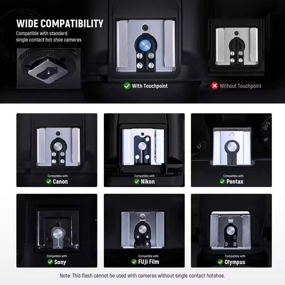 NEEWER Z160 Portable On-Camera Flash Light Speedlite for Sony Canon Nikon Camera - Image 2 of 4