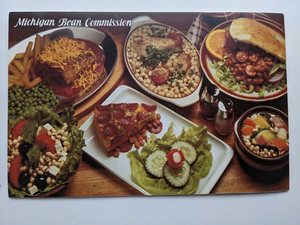 Vintage 1980s Michigan Bean Commission pamphlet from a food industry show