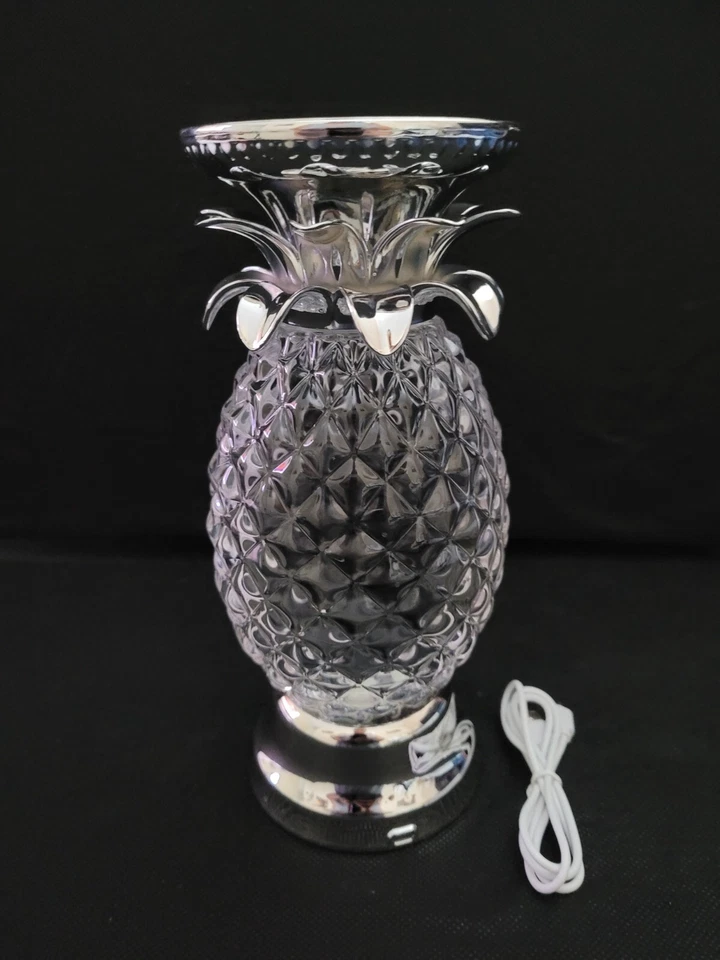 Novo em folha abacaxi dourado LED mudança de cor lâmpada brilho suporte de vela - Imagem 4 de 4