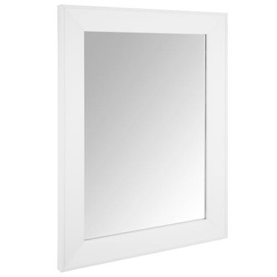 Ruomeng Rectangular Wall Mirror 12'' x 16'' Beveled Framed 16''L x 12''W White