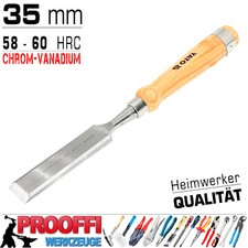 Profi Stechbeitel Schnitzmesser Stech Stemm Eisen Holz Beitel 35 mm CR-V Klinge