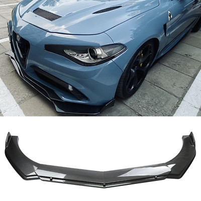 For Alfa Romeo Giulia Universal Front Bumper Lip Spoiler Splitter Carbon Fiber