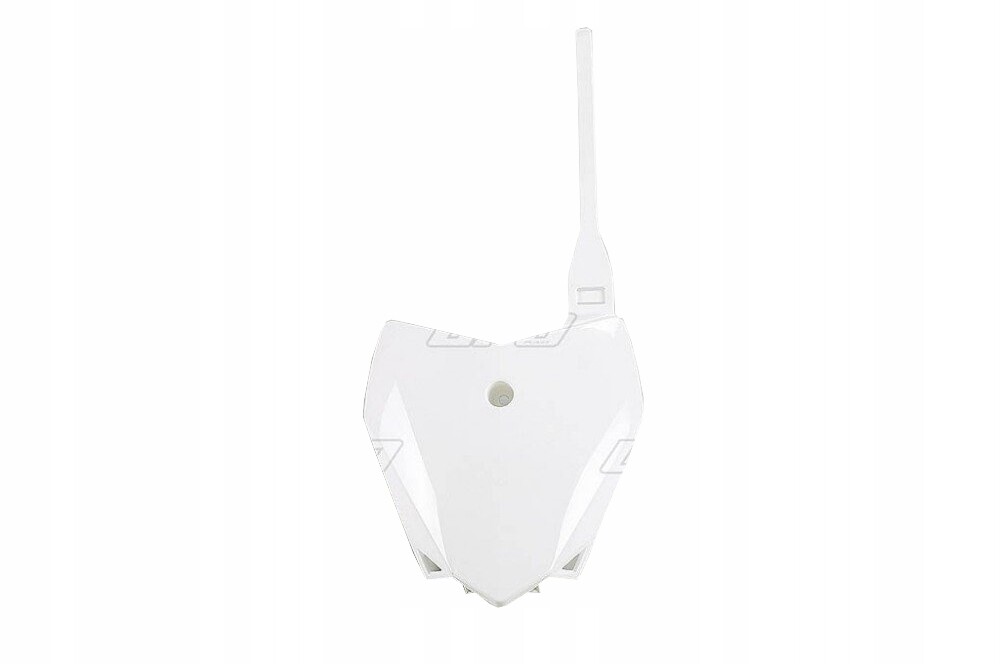 Plaque frontale de depart Kawasaki KLX 110 en plastique flexible et resistant blanc