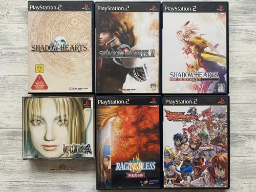 SONY PS 1 2 Koudelka & Shadow Hearts & Raging Bless & Dragon Shadow Spell set