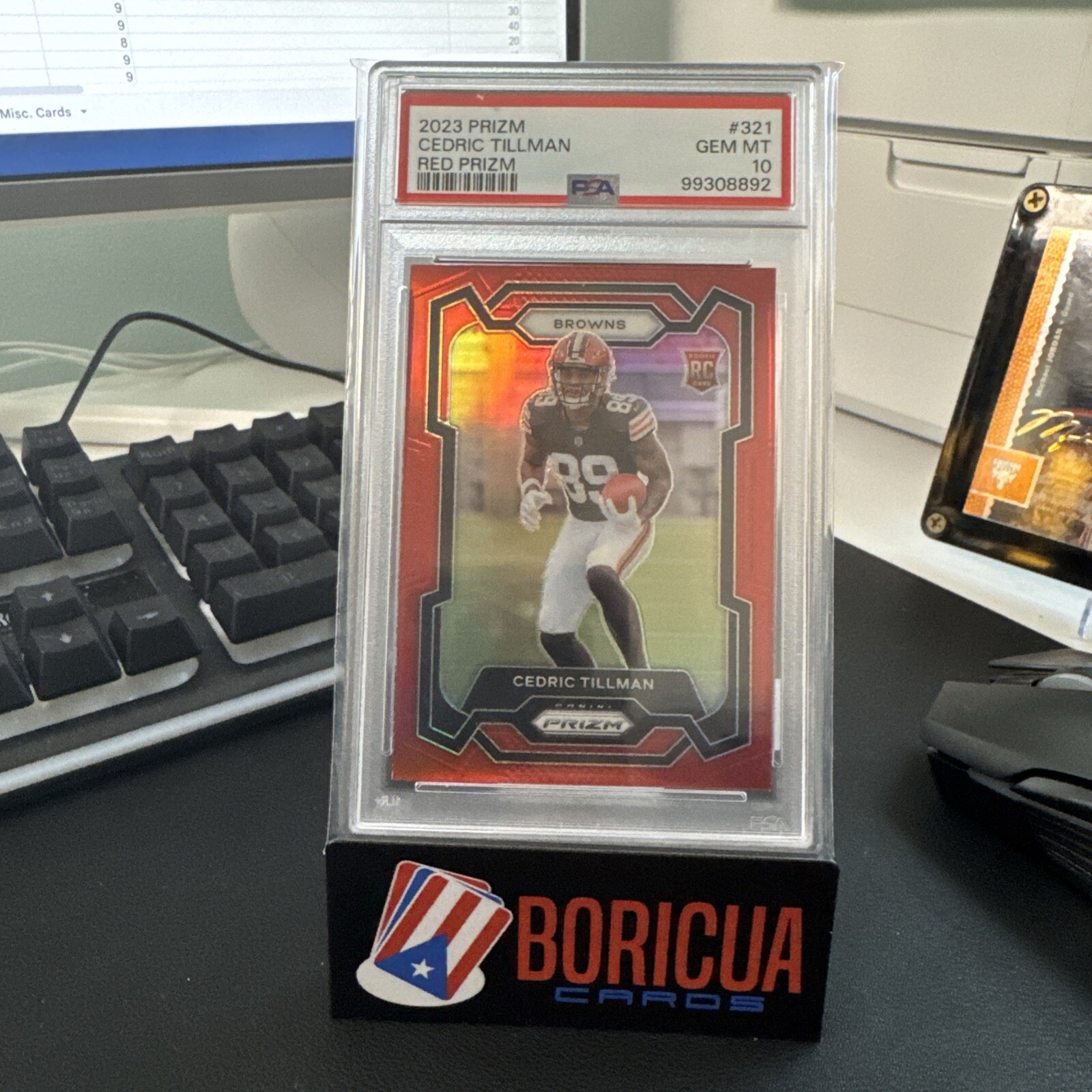 2023 Panini Prizm Cedric Tillman RETAIL RED Rookie PSA 10 #321 Browns SSP RC
