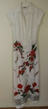 Alfred Shaheen Vintage floral dress long maxi 70s Hawaii USA 10 California