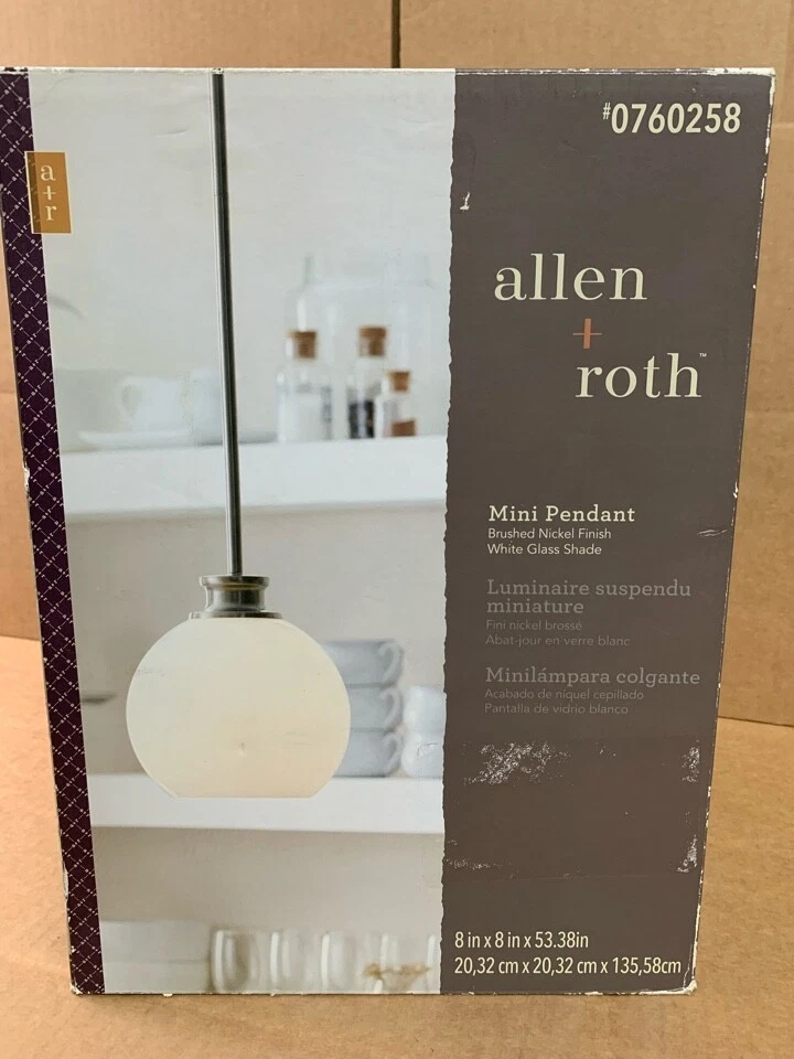 Allen and roth pendant light brushed nickel deals
