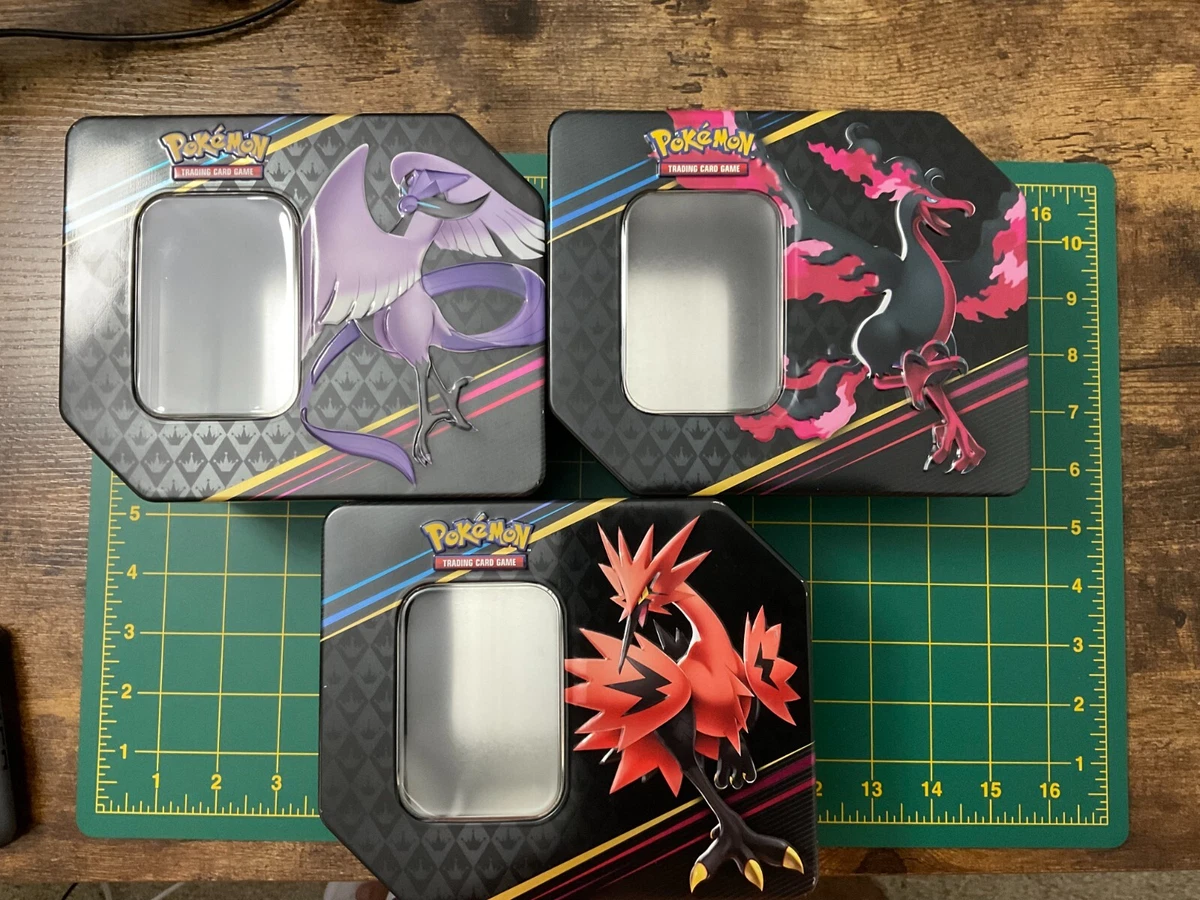 Pokemon TCG Crown Zenith Galarian Legendary Birds Tins Set EMPTY