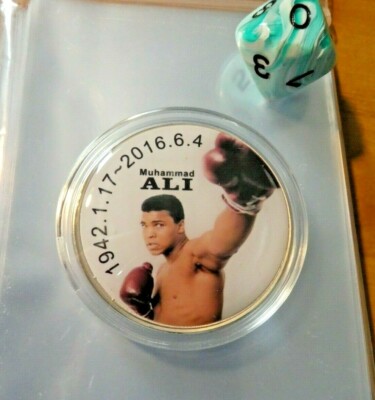 WORLD BOXING CHAMPION METAL COIN CARD WBC MEDAL CARD PIECE MUHAMMAD ALI MINT