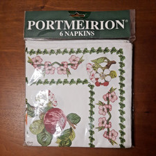 6 tovaglioli Portmeirion Pomona Blossom PB138 100% cotone Susan Williams Ellis NUOVI